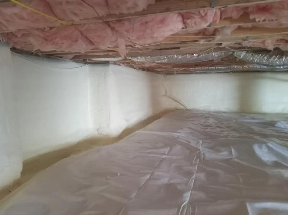 Crawl space encapsulation with closed-cell spray foam for Spray Foam Roofing in Annapolis
