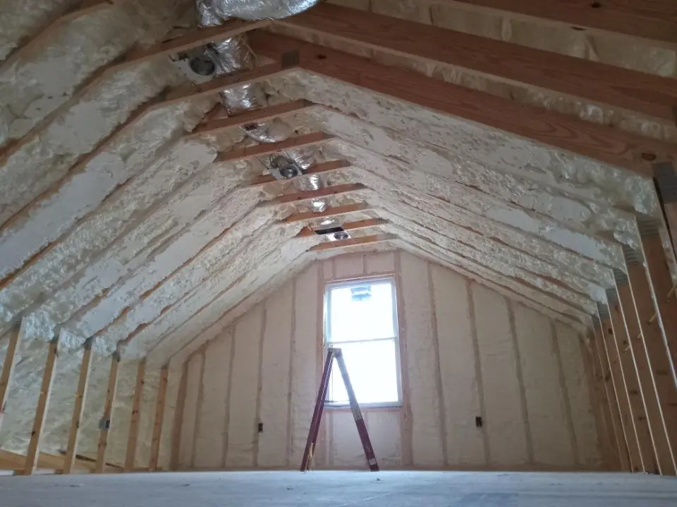 Spray foam roofing application for Crawl Space Insulation project in Annapolis